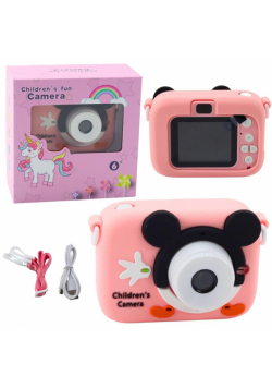 Aparat cyfrowy 48Mpx HD 1080P Myszka różowy