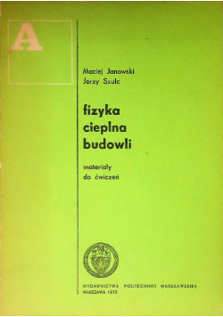 Fizyka cieplna budowli materiały do ćwiczeń