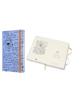 Notes gładki L Basquiat liliowy MOLESKINE