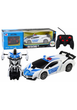 Auto-Robot R/C 2w1 transformacja Policja