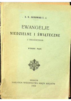 Ewangelje niedzielne i świąteczne 1923 r