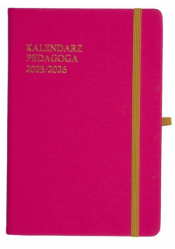 Kalendarz pedagoga 2025/26 A5 tyg. Salsa różowy