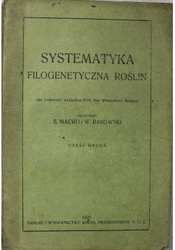 Systematyka filogenetyczna roślin 1927 r.