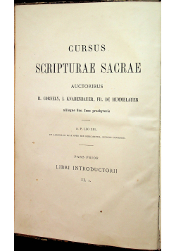 Cursus Scripturae Sacrae 1887r.
