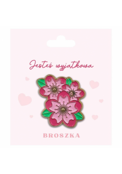 Broszka w kształcie Różowych Kwiatów Orchidei