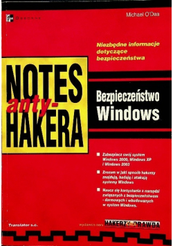 Notes anty - hakera Bezpieczeństwo Windows