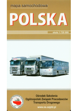 Polska mapa samochodowa w twardej okładce