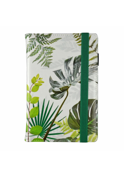 Notes A5 na gumkę kratka BOTANIC WHITE N-25PR