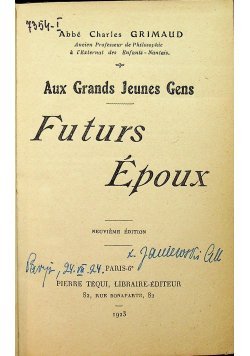 Futurs Epoux 1923 r.