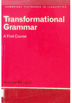 Transformational grammar a first course
