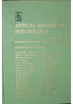 Annual Review of Psychology Volume 40