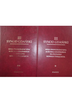III Synod Gdański Tom I i II