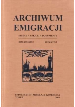Archiwum Emigracji zeszyt 5/6