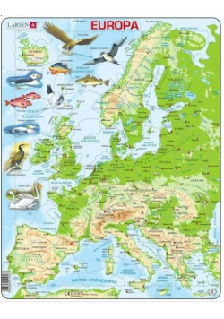 Układanka mapa fizyczna Europa