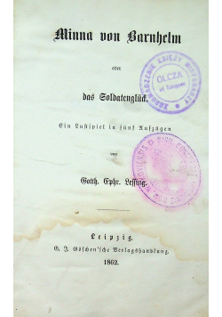 Minna von Barnhelm 1862r