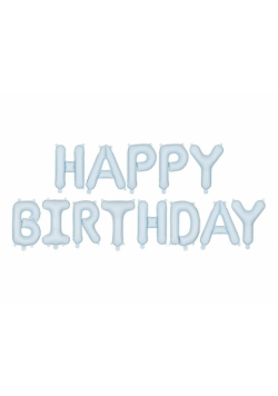 Balon foliowy Happy Birthday 340x35cm niebieski
