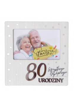 Ramka Moments RM-023 Urodziny 80 biała
