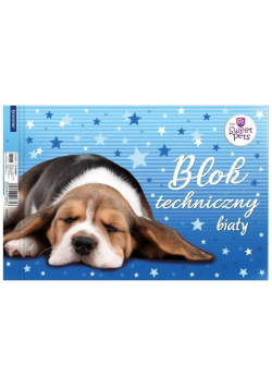 Blok techniczny biały A4/10K Pies