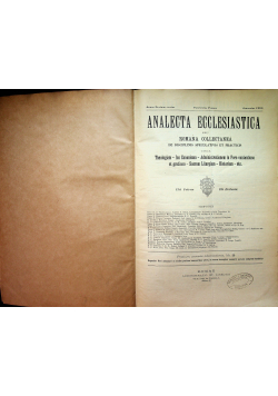 Analecta Ecclesiastica 1908r