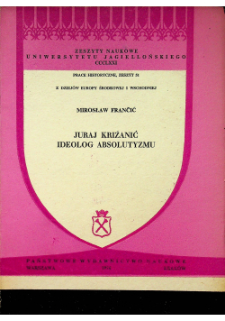 Juraj krizanić iedolog absolutyzmu