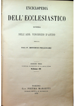 Enciclopedia del ecclesiastico Volume IV 1879 r.