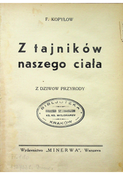 Z tajników naszego ciała / Barwa ochronna zwierząt 1937 r.