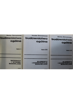 Budownictwo Ogólne  Tom 1 do 3