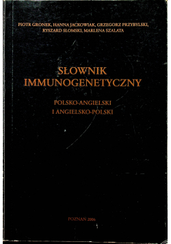 Słownik Immunogenetyczny Polsko - Angielski i Angielsko - Polski
