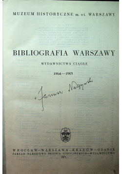 Bibliografia Warszawy wydawnictwa ciągłe 1944 1954