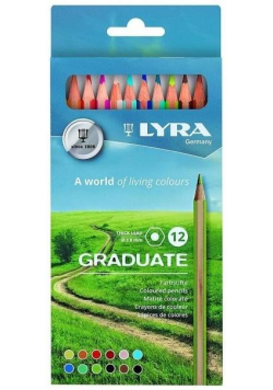 Kredki ołówkowe Lyra Graduate 12 kolorów