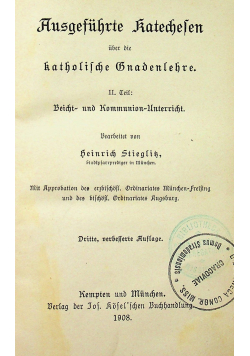 Ausgefuhrte katecheten uber die katholische 1908 r