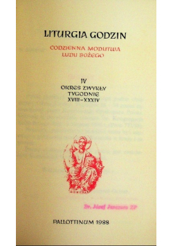 Liturgia godzin Tom 4 Okres zwykły