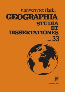 Geographia Studia et Dissertationes Tom 33 NOWA