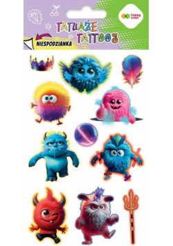 Tatuaże zmywalne Monsters HAPPY COLOR