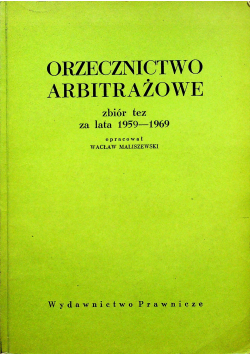 Orzecznictwo arbitrażowe