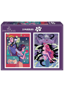 Puzzle 2x500 Królewna Śnieżka / Mała Syrenka