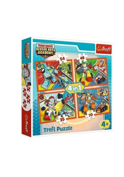 Puzzle 4w1 Akademia Transformersów TREFL