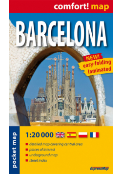 Barcelona laminowany plan miasta 1:20 000