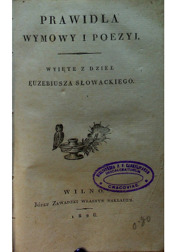 Prawidła wymowy i poezyi 1826 r.