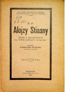 Alojzy Stiasny 1901 r
