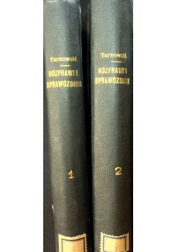 Rozprawy i sprawozdania tom I i II 1895 r