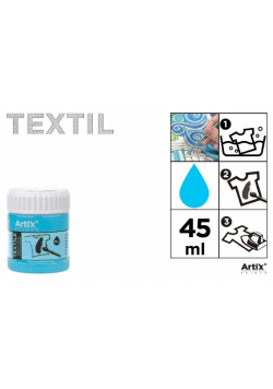Farba do tkanin 45ml lazurowa (6szt)