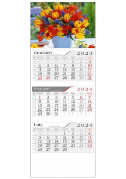 Kalendarz 2024 Trójdzielny Bukiet