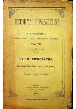 Historya powszechna Tom VII 1891r