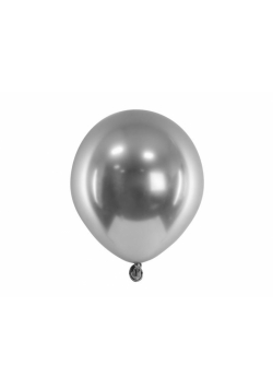 Balony Glossy ciemny srebrny 12cm 50szt