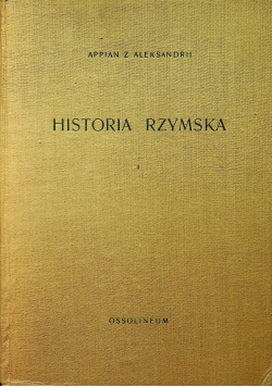 Historia Rzymska Tom I