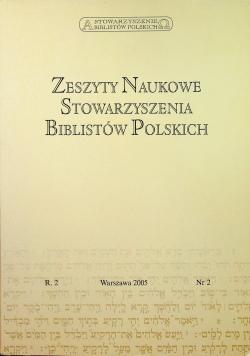 Zeszyty Naukowe Stowarzyszenia Biblistów Polskich nr 2