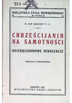 Chrześcijanin na samotności 1931 r.