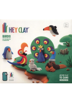 Masa plastyczna Hey Clay Egzotyczne Ptaki HCL15013