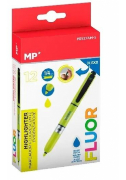 Zakreślacz fluorescencyjny Click żółty (12szt)